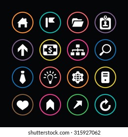 startup icons universal set for web and mobile