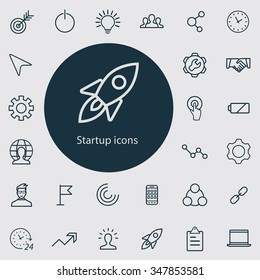 startup Icons Vector set