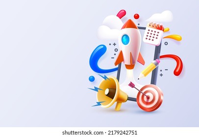 Startup idea, financial strategy, financial payment Smartphone mobile screen, technology mobile display. Vector illustration