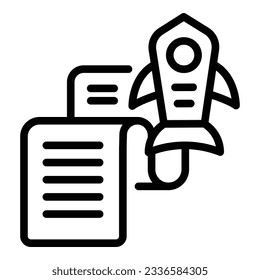 Startup idea icon outline vector. Team office. Business idea