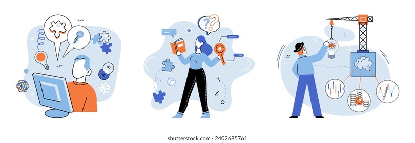 Startup idea. Vector illustration. It holds potential to grow into flourishing venture, driven by passion and determination its founders Just as seed needs nurturing, startup iderequires careful