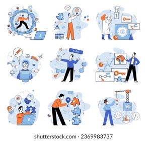 Idea de inicio. Ilustración vectorial. Es la chispa que enciende la imaginación, empujando fronteras y desafiando el status quo Los innovadores están impulsados por el deseo de crear algo nuevo y transformador