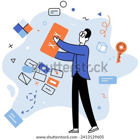 Startup idea. Vector illustration. Technology plays vital role in development startup idea It enables entrepreneurs to leverage digital tools, automation, and datanalytics to enhance their products