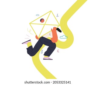 Startup-Illustration. Konzept des Neubaus