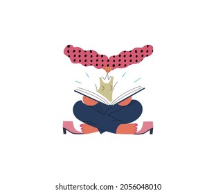 Startup illustration. Flat line vector modern concept illustration of young woman, startup metaphor. Concept of building new business, planning and strategy, teamwork and management, company processes