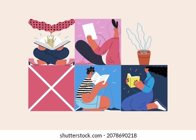 Startup illustration. Flat line vector modern concept illustration of young people, startup metaphor. Concept of building new business, planning, strategy, teamwork and management, company processes