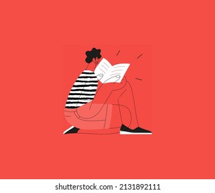 Startup illustration. Flat line vector modern concept illustration of a young man, startup metaphor. Concept of building new business, planning and strategy, teamwork and management, company processes