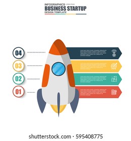 Startup infographic data visualization vector design template. Concept with 4 options, steps or processes, workflow layout, diagram, annual report, marketing icons, new business, info graphics.