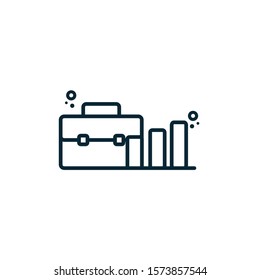 startup with infographic increase line style icon vector illustration design