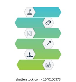 Startup Infographics vector design. Timeline concept include goal, innovations, business plan icons. Can be used for report, presentation, diagram, web design.