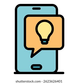 Startup innovation icon. Outline startup innovation vector icon color flat isolated