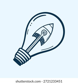 Ilustração do vetor de ideia de inovação de inicialização