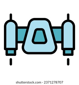 Startup jetpack icon outline vector. Skill work. Future career color flat