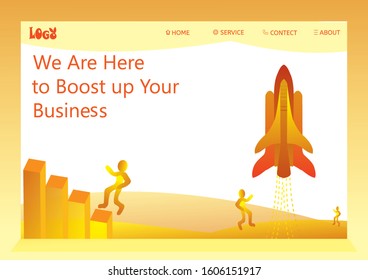 Startup landing pages. Web business sites design templates .Edit and Customize Banner Kit. Vector Flat Illustration