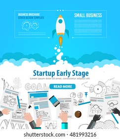 Startup Landing Webpage or Corporate Design Covers to use for web promotons, printed related materials or company presentation. Space for text.