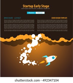 Startup Landing Webpage or Corporate Design Covers to use for web promotons, printed related materials or company presentation. Space for text.
