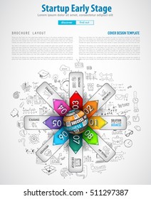 Startup Landing Webpage or Corporate Design Covers to use for web promotons, printed related materials or company presentation. Space for text.