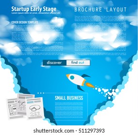 Startup Landing Webpage or Corporate Design Covers to use for web promotons, printed related materials or company presentation. Space for text.