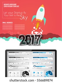 Startup Landing Webpage or Corporate Design Covers to use for web promotons, printed related materials or company presentation. Space for text.