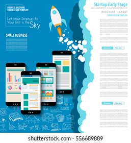 Startup Landing Webpage or Corporate Design Covers to use for web promotons, printed related materials or company presentation. Space for text.