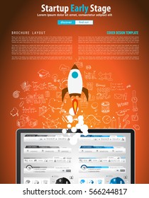 Startup Landing Webpage or Corporate Design Covers to use for web promotons, printed related materials or company presentation. Space for text.
