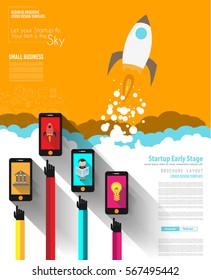 Startup Landing Webpage or Corporate Design Covers to use for web promotons, printed related materials or company presentation. Space for text.