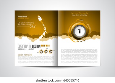 Startup Landing Webpage or Corporate Design Covers to use for web promotons, printed related materials or company presentation. Space for text.