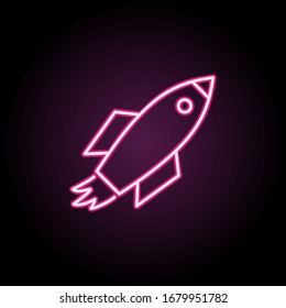 startup launch line icon on white background