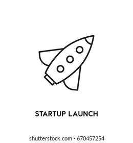 Startup launch vector icon