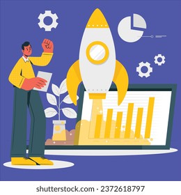 Startlebenskonzept, Vektordesign-Illustration