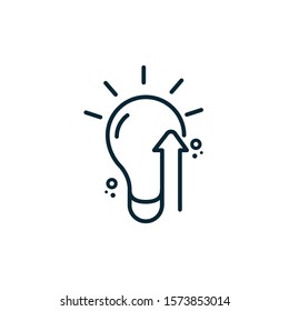 startup light bulb line style icon vector illustration design