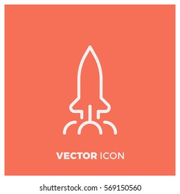 icono de vector de línea de inicio