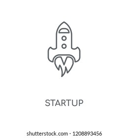 Startup linear icon. Startup concept stroke symbol design. Thin graphic elements vector illustration, outline pattern on a white background, eps 10.