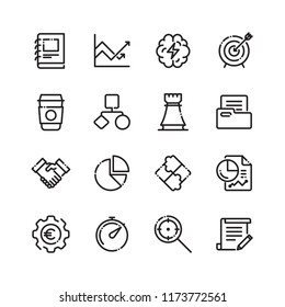 Startup linear icon set. Universal startup icons to use in web and mobile UI