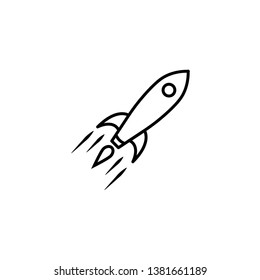 Startup linear outline vector icon. Startup concept stroke symbol design. Thin graphic elements vector illustration, outline pattern for your web site design, logo, app, UI. EPS 10.