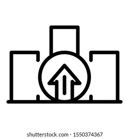 Startup loading icon. Outline startup loading vector icon for web design isolated on white background