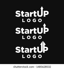 startup logo arrow icon design vector illustration