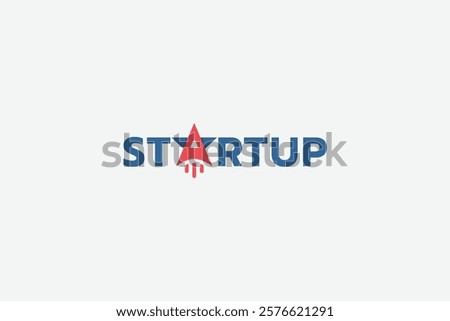 startup logo with a star and flying aircraft as letter "A"