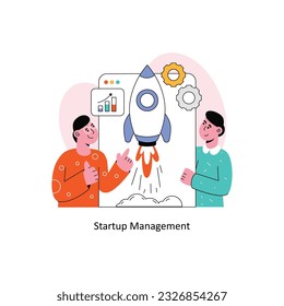 Startup Management Flat Style Design Vector illustration. Stock illustration