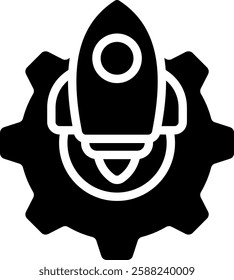 Startup Management Icon Glyph Vector Illustration