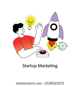 Startup Marketing  Gradient Flat Style Design Vector illustration. Stock illustration