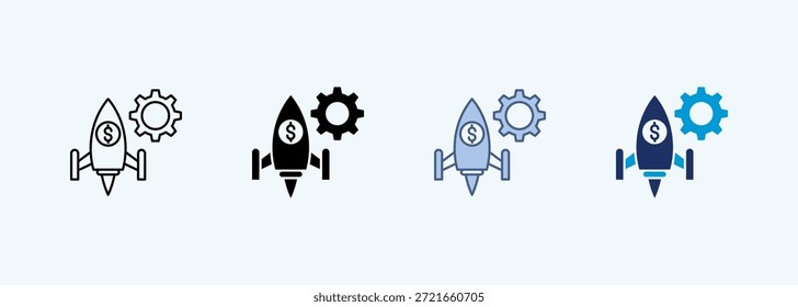 colección de icono de varios estilos de inicio