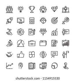 Startup and new business icon set
