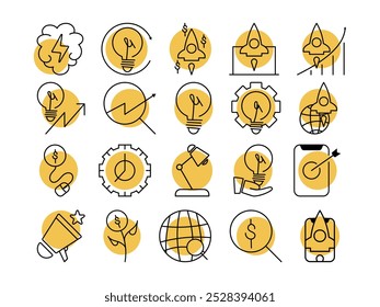 Startup and New Business Icon Set 