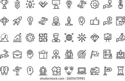 Startup new business icons High-Quality Vector Icons Collection with Editable Stroke. Ideal for Professional and Creative Projects