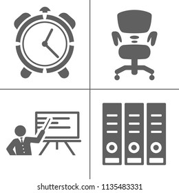 startup new business icons set, marketing, management strategy icons, office icons