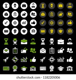 startup new business icons set, marketing icons, management strategy icons, office icons