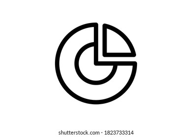 Startup Outline Icon - Pie Chart