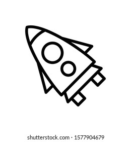 startup outline icon. vector illustration. Isolated on white background.