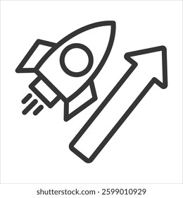 Startup Outline Icon Vector Illustration